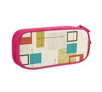 HEBSDFG Trousse à crayons mignonne avec impression moderne du milieu du siècle pour garçons et filles, trousse de voyage haute capacité, trousse de maquillage pour étudiants, école, université, bureau