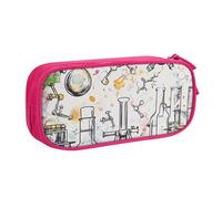 HEBSDFG Trousse à crayons mignonne avec imprimé chimie pour garçons et filles - Trousse de voyage noire haute capacité pour étudiants, école, université, bureau, rose, Taille unique, Cartable