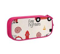 HEBSDFG Trousse à crayons mignonne pour garçons et filles avec imprimé pompiers pour garçons et filles, grande capacité, trousse de voyage, trousse de maquillage pour étudiants, école, université