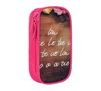 HEBSDFG Trousse à crayons noire avec imprimé « Let All You do be Done with Love » - Grande capacité - Avec emplacements pour stylos et pochettes pour l'école, les voyages et le maquillage, rose