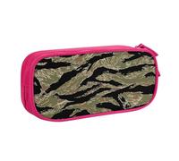 HEBSDFG Trousse à crayons noire haute capacité avec imprimé camouflage à rayures tigre pour garçons et filles, trousse de maquillage pour étudiants, école, université, bureau, rose, One Size, Cartable