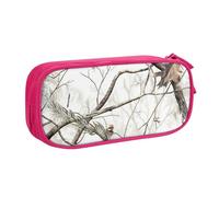 HEBSDFG Trousse à crayons noire haute capacité avec imprimé camouflage d'arbres blancs pour garçons et filles, trousse de maquillage pour étudiants, école, université, bureau, rose, One Size, Cartable