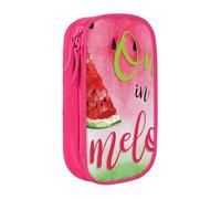 HEBSDFG Trousse à crayons One in a Melon - Noir - Grande capacité - Avec emplacements pour stylos et pochettes - Pour l'école, les voyages, le maquillage, rose, One Size, Cartable