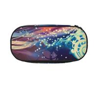 HEBSDFG Trousse à crayons Sunrise Horizon avec emplacements pour stylos pour l'école, les voyages, le bureau, Femme avec des écouteurs lumineux, One Size, Cartable