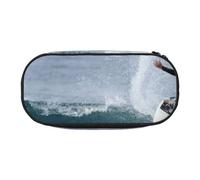 HEBSDFG Trousse à crayons Sunrise Horizon avec emplacements pour stylos pour l'école, les voyages, le bureau, Surfer sur les vagues de la mer, One Size, Cartable