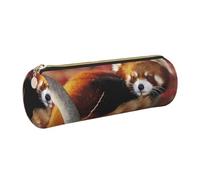 HEBSDFG Trousse ronde en cuir avec fermeture éclair dorée pour l'école, le bureau, les voyages, doré, One Size, Cartable