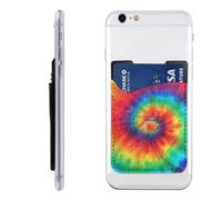 HEBSDFG West Desert with Cowboys Riding Horses Printed Phone Card Holder Wallet, Adhesive Stick on Phone Wallet Case for iPhone and Android, Tie Dye Hippies, One Size, Décontracté