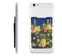 HEBSDFG West Desert with Cowboys Riding Horses Printed Phone Card Holder Wallet, Adhesive Stick on Phone Wallet Case for iPhone and Android, Ananas tropical hawaïen., One Size, Décontracté