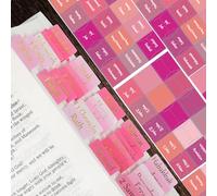 Hebterrka Lot de 90 tablettes de la Bible rose pour femme - Grande impression - Pour livre de bible - Feuilles d'or - Pour l'ancien et le nouveau testament - 24 onglets vierges pour index de la Bible