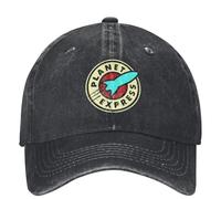HEBUOUI Casquette Baseball Unisexe Planet Express Denim Baseball Cap Logo Imprimé Chasse Camping Trucker Chapeau D’été Hommes Adulte y2k Rétro Pare-Soleil Casquettes Casquettes Cadeau en Plein Air