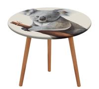 HEBVNJF Nappe ronde Koala et papillon pour extérieur, table ronde, table à manger, cuisine, appartement, essentiels pour pique-nique, camping, fête, cadeau de pendaison de crémaillère, 130 cm