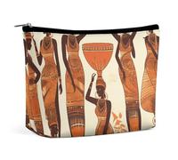 HEBVNJF Trousse de maquillage de voyage portable avec drapeau américain et aigle pour femme/fille, Femme tribale africaine, Taille unique