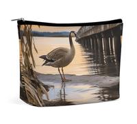 HEBVNJF Trousse de maquillage de voyage portable moderne du milieu du siècle pour femme/fille, Wild Goose By The Bridge, Taille unique