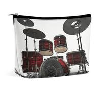 HEBVNJF Trousse de maquillage de voyage portable pour femme/fille Motif crâne maléfique, Batterie cool, Taille unique