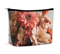 HEBVNJF Trousse de maquillage de voyage portable pour femme/fille Motif papillons Narcisse Fleurs, Bouquet de fleurs., Taille unique