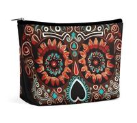 HEBVNJF Trousse de maquillage de voyage portable pour femme/fille Motif tigre animaux sauvages, Sugar Skulls Day of the Dead, Taille unique