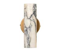 HEBXMF Applique murale cylindrique de style industriel nordique, applique encastrée personnalisée, douille G9, lampe murale effet marbre, luminaires décoratifs pour salle à manger, entrée et salon