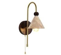 HEBXMF Applique murale de style industriel, douille E26, applique murale en travertin jaune, plafonnier simple, luminaire mural pour balcon, salon ou salle à manger