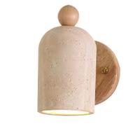 HEBXMF Applique murale de style industriel, douille E26, plafonnier encastré, applique murale créative en travertin jaune à une tête, luminaires muraux pour restaurant, balcon ou couloir