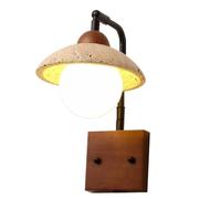 HEBXMF Applique murale de style industriel, lampe murale minimaliste en verre travertin jaune, culot E26, applique murale simple, luminaire mural pour chambre à coucher, salon ou hôtel