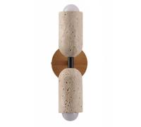 HEBXMF Applique murale E14 à une tête, style industriel, applique murale originale en travertin jaune, luminaires muraux pour salle à manger, salon ou balcon