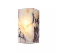 HEBXMF Applique murale en marbre de style nordique épuré, lampe murale personnalisée à une tête, applique murale carrée à source de lumière LED, luminaires décoratifs pour chambre, débarras ou couloir