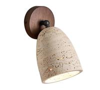 HEBXMF Applique murale en travertin jaune à culot E26, style industriel moderne, plafonnier simple, luminaires muraux pour chambre, salon et salle à manger