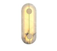 HEBXMF Applique murale encastrée à LED à lumière chaude, style industriel nordique, en métal et marbre, applique murale créative et personnalisée à une tête, luminaire décoratif pour entrée, café ou c