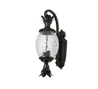 HEBXMF Applique murale extérieure étanche de style industriel moderne, lampe murale personnalisée en forme d'ananas, culot E14, applique en métal et verre, luminaire décoratif pour porche ou villa.