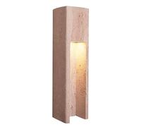 HEBXMF Applique murale LED à tête unique, style industriel, applique murale en travertin jaune, luminaires muraux pour restaurant, balcon ou couloir