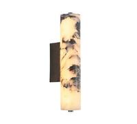 HEBXMF Applique murale personnalisée à une tête, style industriel français, applique murale en marbre, abat-jour cylindrique à source lumineuse LED, luminaires muraux pour véranda, café ou entrepôt