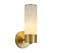 HEBXMF Applique murale simple E14, abat-jour cylindrique style industriel moderne, applique murale créative en métal et marbre, luminaire décoratif de rangement pour chambre ou véranda