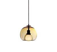 HEBXMF Suspension de Style Industriel Nordique, Lustre à tête Unique à vis E27, Abat-Jour en Verre de personnalité créative, luminaires de décoration de Bar de Restaurant de Chambre à Coucher