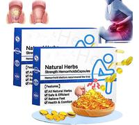Heca Natural Herbal Strength Hemorrhoid Capsules, Capsules naturelles de soulagement des hémorroïdes, Traitement rapide des hémorroïdes (2 Box)
