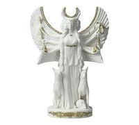 Hecate Hekate Sculpture grecque triple déesse de la nuit magique avec accents dorés
