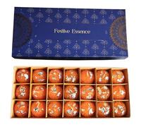 Hecate Magic Mall Ladoo Candle Coffret cadeau - 21 bougies en forme de ladoo très parfumées avec des parfums surprise | Cadeau festif unique, ensemble de bougies de luxe pour décoration d'intérieur