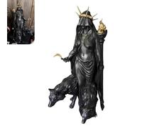 Hecate Statue de la déesse grecque - La sorcière de la veilleuse - Phōsphoros du monde souterrain avec ses chiens - Sculpture magique en résine (A)