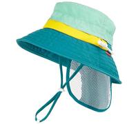 HECCEI Bebe Chapeau de Soleil Protection Nuque UPF 50+ Anti-UV - Chapeau de Plage à Séchage Rapide pour Garçons et Filles Confortable et Portable (FR/ES, Âge, 6 Mois, 24 Mois, Vert)