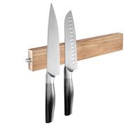 hecef Porte-Couteaux Aimanté 30 cm en Bois d’Acacia, Barre Magnétique
