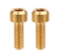 HECHENBAO Boulons Fixes M5 x 14 mm for Levier de Vitesse de vélo de Route VTT, vis de Levier de Frein à Six pans Creux M4, Fixations, Accessoires de vélo(Golden 2PCS)