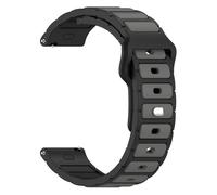 HECHENBAO Bracelet de montre bicolore en silicone 18 mm, 20 mm, 22 mm, compatible avec les bracelets GT5/4 et Watch7654(Blackgray,22mm)