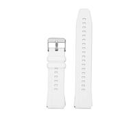 HECHENBAO Bracelet de montre en caoutchouc de silicone étanche 18 mm compatible avec les modèles AE-1200, AE1200, AE-1300, A158W/A168/A159(White-silver)