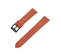 HECHENBAO Bracelet de montre en cuir 20 mm/22 mm for homme et femme, idéal for un usage quotidien(Orange Black,22mm)