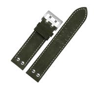 HECHENBAO Bracelet de montre en cuir de remplacement, chaîne de montre en cuir 20 mm 22 mm, convient for un usage quotidien(Green B,20mm)