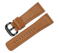 HECHENBAO Bracelet de montre en cuir givré compatible avec les séries M2 Q2 P3 (28 mm) for un usage quotidien(Yellow brown Black)