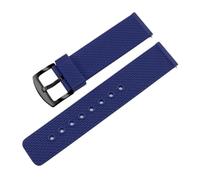 HECHENBAO Bracelet de montre universel en caoutchouc, 18/19/20 mm, étanche, en silicone, for un usage quotidien(Blue black B,19mm)
