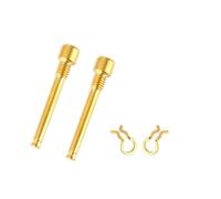 HECHENBAO Goupille de retenue de plaquette de Frein à Disque de vélo, goupille de retenue de vélo avec circlip, étrier en Alliage, vis M4, boulons(Gold Pin and Clip)