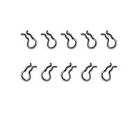 HECHENBAO Goupille de retenue de plaquette de Frein à Disque de vélo, goupille de retenue de vélo avec circlip, étrier en Alliage, vis M4, boulons(10pcs Black Clip)