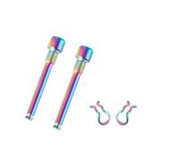 HECHENBAO Goupille de retenue de plaquette de Frein à Disque de vélo, goupille de retenue de vélo avec circlip, étrier en Alliage, vis M4, boulons(Rainbow Pin and Clip)