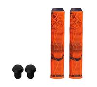 HECHENBAO Poignées de Guidon de vélo allongées de 160 mm en Caoutchouc for vélo à pignon Fixe, revêtement Souple antidérapant et coloré.(Orange Black)